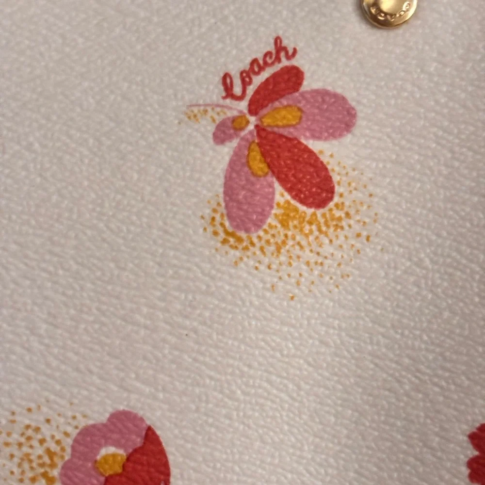COACH C5801 Rowan Cream Floral Satchel NWOT RETAIL $398 - Picture 8 of 16